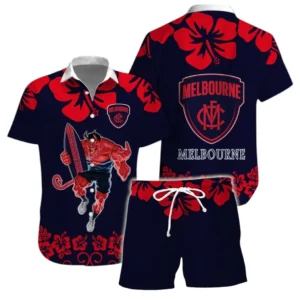 Melbourne Demons AFL Hawaiian Set AFL17020325556, Gift For Fan Melbourne Demons