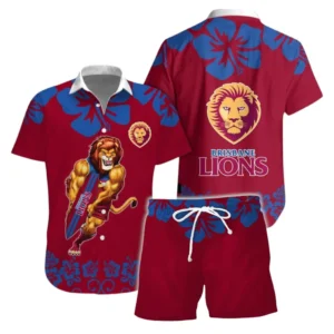 Brisbane Lions AFL Hawaiian Set AFL17020325557, Gift For Fan Brisbane Lions