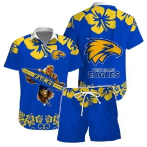 West Coast Eagles AFL Hawaiian Set AFL17020325562, Gift For Fan West Coast Eagles