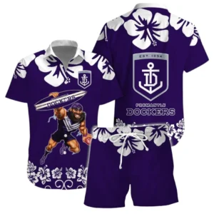 Fremantle AFL Hawaiian Set AFL17020325572, Gift For Fan Fremantle
