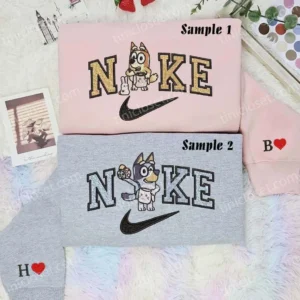 Bandit And Chilli Easter Thanksgiving Day x Nike Embroidered Shirt, Embroidered Sweatshirt Fashion Style For Couples