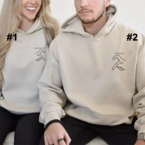But I Love You So I Love You Couple Embroidered Sweatshirt, Maching Embroidered Hoodie For Couple, Boyfriend, Girlfriend