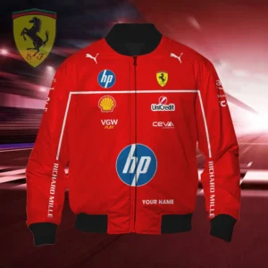 Scuderia Ferrari Bomber Jacket, All Over Print Bomber Jacket CAR418050925666