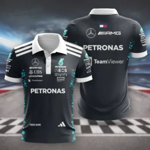 Mercedes-AMG PETRONAS F1 Polo Shirt, All Over Print Polo Shirt CAR418050925667