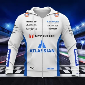 Williams Racing Zipper Hoodie, All Over Print Zipper Hoodie CAR418050925671
