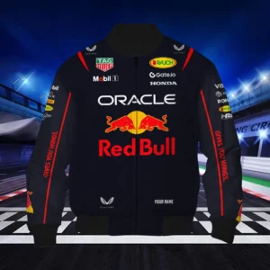 Red Bull Racing Bomber Jacket, All Over Print Bomber Jacket CAR418050925674