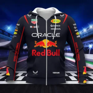 Red Bull Racing Zipper Hoodie, All Over Print Zipper Hoodie CAR418050925674
