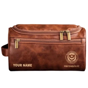 Portsmouth Leather Toiletry Bag, All Over Print Leather Toiletry Bag Portsmouth - Red Brown DEPL5405092036