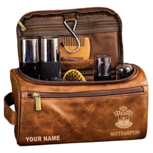 Southampton Leather Toiletry Bag, All Over Print Leather Toiletry Bag Southampton - Yellow Brown  DEPL5405092063