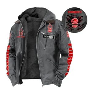 Nottingham Forest Hooded And Flannel Hoodie, All Over Print Hoodie For Nottingham Forest Fans EPL05051225667 - Gray