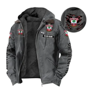 Southampton Hooded And Flannel Hoodie, All Over Print Hoodie For Southampton Fans EPL05051225668 - Gray