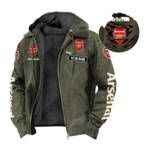 Arsenal Hooded And Flannel Hoodie, All Over Print Hoodie For Arsenal Fans EPL05051225672 - Green