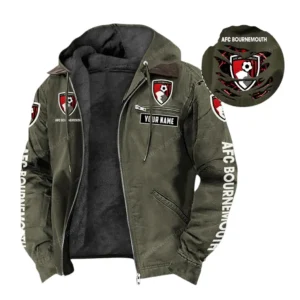 AFC Bournemouth Hooded And Flannel Hoodie, All Over Print Hoodie For AFC Bournemouth Fans EPL05051225673 - Green