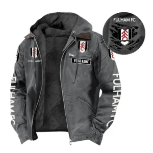 Fulham Hooded And Flannel Hoodie, All Over Print Hoodie For Fulham Fans EPL05051225677 - Gray