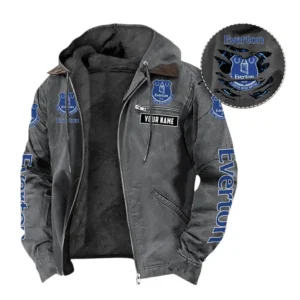 Everton Hooded And Flannel Hoodie, All Over Print Hoodie For Everton Fans EPL05051225682 - Gray