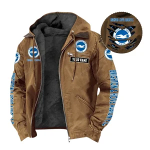 Brighton & Hove Albion Hooded And Flannel Hoodie, All Over Print Hoodie For Brighton Fans EPL05051225684 - Camel