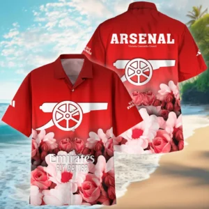 Arsenal Hawaiian Shirt Premier League 2025 print all the way, gift for fan Arsenal HVN1001AR05072025HAW
