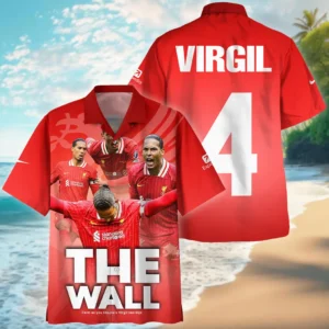 Liverpool squad shirt Premier League 2025, gift for fan Virgil van Dijk HVN1002VVD05092025