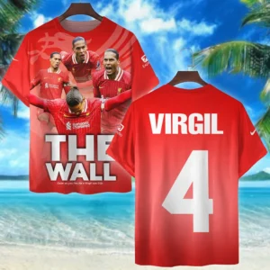 Liverpool squad shirt Premier League 2025, gift for fan Virgil van Dijk HVN1002VVD05092025