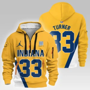 Myles Turner Indiana Pacers Hoodie Half Zipper  NBA 2025 For Fan Myles Turner HVN1026PCMT052825HODZ