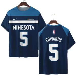 Anthony Edwards Minnesota Timberwolves T-Shirt  NBA 2025 For Fan Anthony Edwards HVN1026TWAE052825TS3D