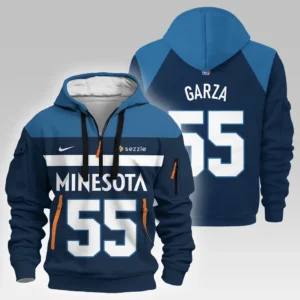 Luka Garza Minnesota Timberwolves Hoodie Half Zipper  NBA 2025 For Fan Luka Garza HVN1026TWLG052825HODZ