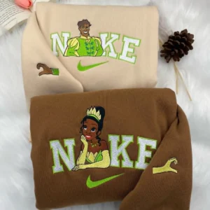 Tiana Princess And The Frog x Nike Embroidered Shirt, Embroidered Sweatshirt Fashion Style For Couples