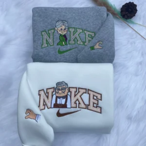 Carl And Ellie Up Movie x Nike Embroidered Shirt, Embroidered Sweatshirt Fashion Style For Couples