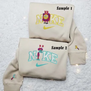 Spongebob and Squilliam Halloween x Nike Embroidered Shirt, Embroidered Sweatshirt Fashion Style For Couples