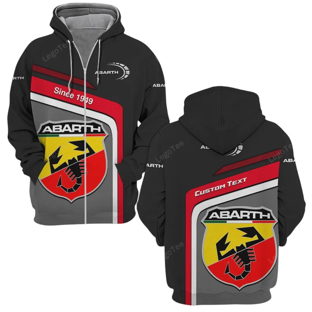 Abarth Zipper Hoodie, Gift For Abarth Lovers, Gift For Him, Husband, Boyfriend CAR11103032500