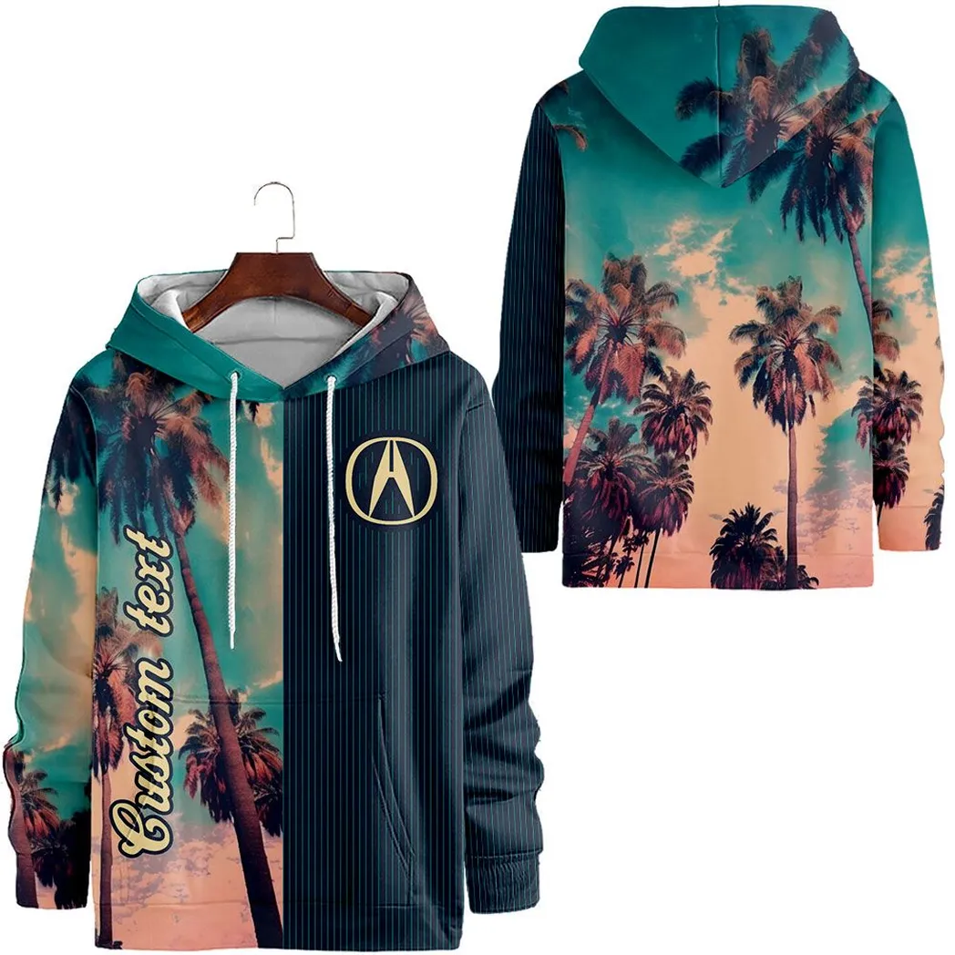 Acura Vintage Hoodie Palm Custom, All Over Print Car Hoodie CAR431041625393