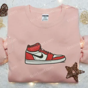 Air Jordan x Nike Swoosh Embroidered Hoodie, Nike Inspired Embroidered Shirt, Best Gifts For Family