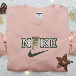 Airedale Terrier x Nike Embroidered Shirt, Animal Embroidered Shirt, Custom Nike Embroidered Shirt