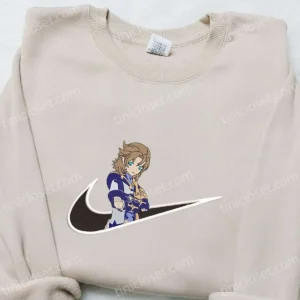 Albedo x Swoosh Anime Embroidered Hoodie, Cool Anime Clothing, Best Gift Ideas for Family