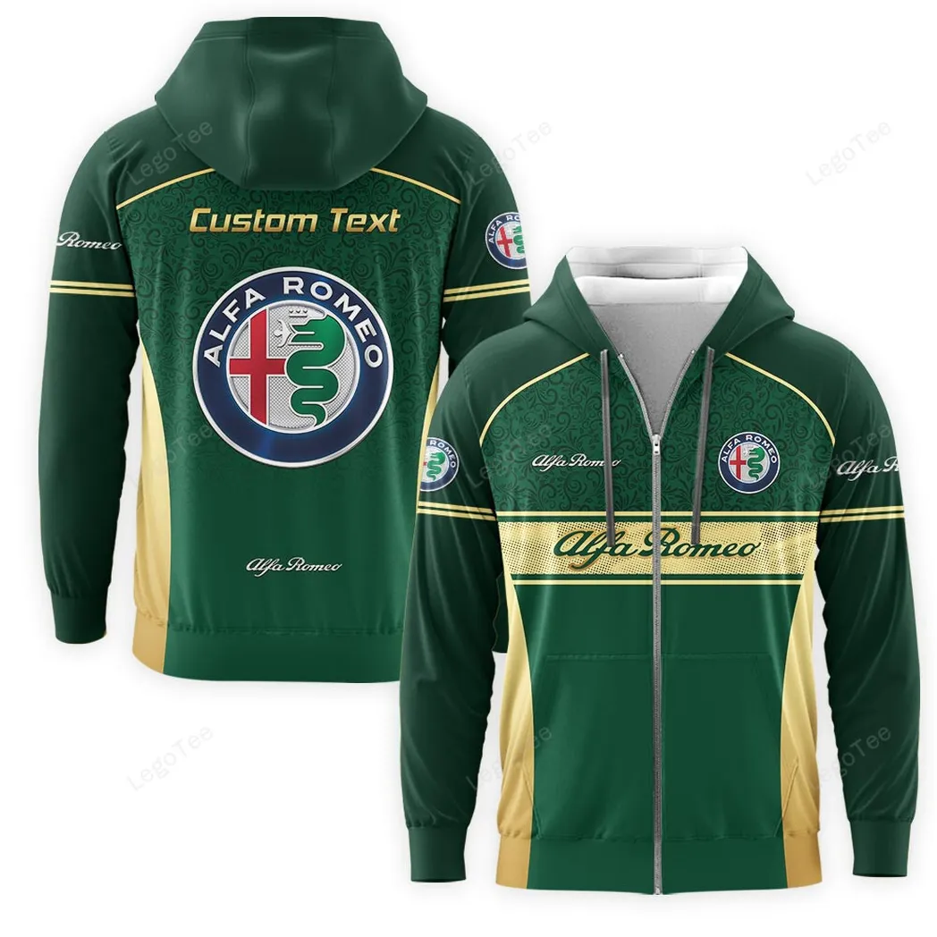Alfa Romeo Zipper Hoodie, Gift For Alfa Romeo Lovers, Gift For Him, Husband, Boyfriend CAR137021325962-6