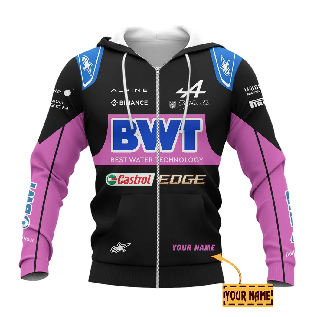 Alpine F1 Zipper Hoodie, All Over Print Zipper Hoodie Alpine F1 CAR41304142503
