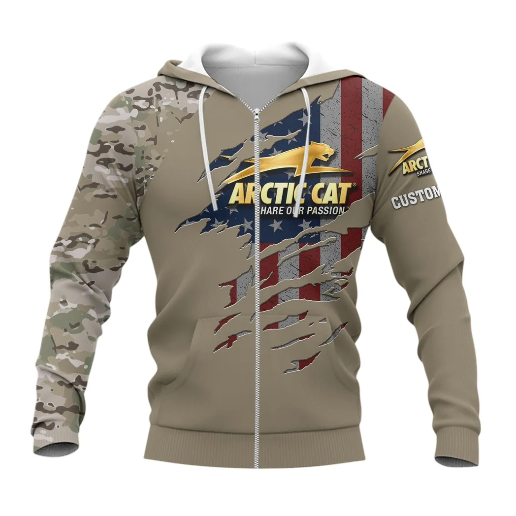 Arctic Cat Zipper Hoodie, Gift For Arctic Cat Lovers, Gift For Him, Husband, Boyfriend CAR46021725002-3