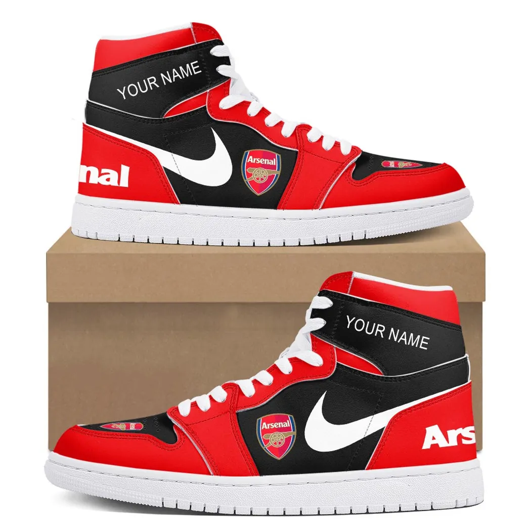 Arsenal Air Jordan 1 High Sneakers, Nike Sneakers For Arsenal Fans EPL16042525669