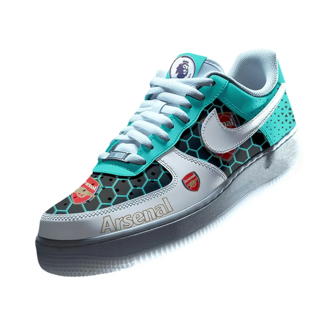 Arsenal EPL Air Low-Top Sneakers SPO2020011, Gift For Fan Arsenal - Cyan