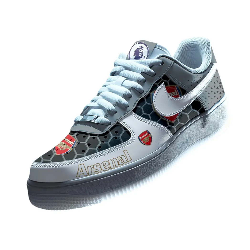 Arsenal EPL Air Low-Top Sneakers SPO2020011, Gift For Fan Arsenal - Gray