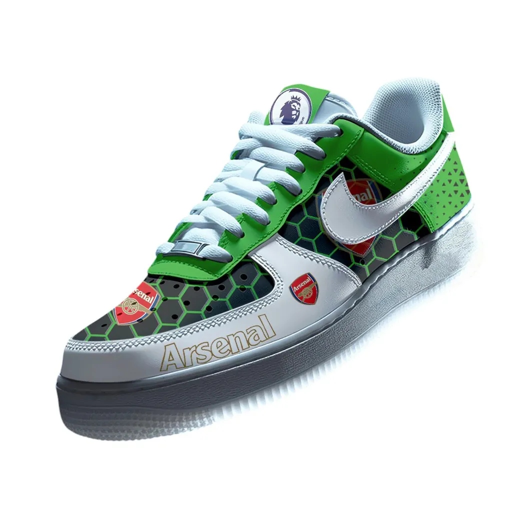 Arsenal EPL Air Low-Top Sneakers SPO2020011, Gift For Fan Arsenal - Green