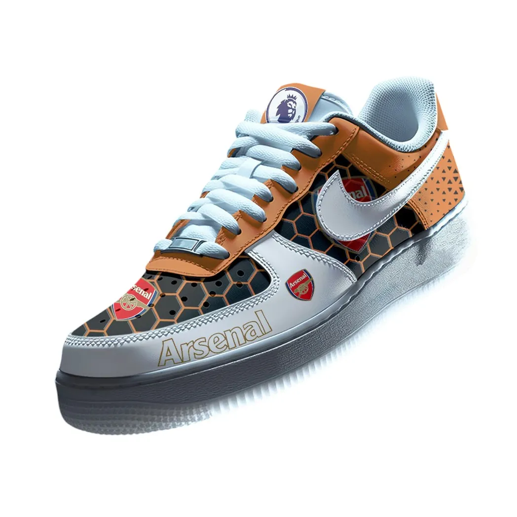 Arsenal EPL Air Low-Top Sneakers SPO2020011, Gift For Fan Arsenal - Orange