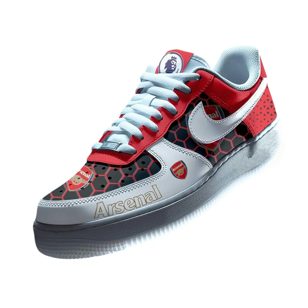 Arsenal EPL Air Low-Top Sneakers SPO2020011, Gift For Fan Arsenal - Red