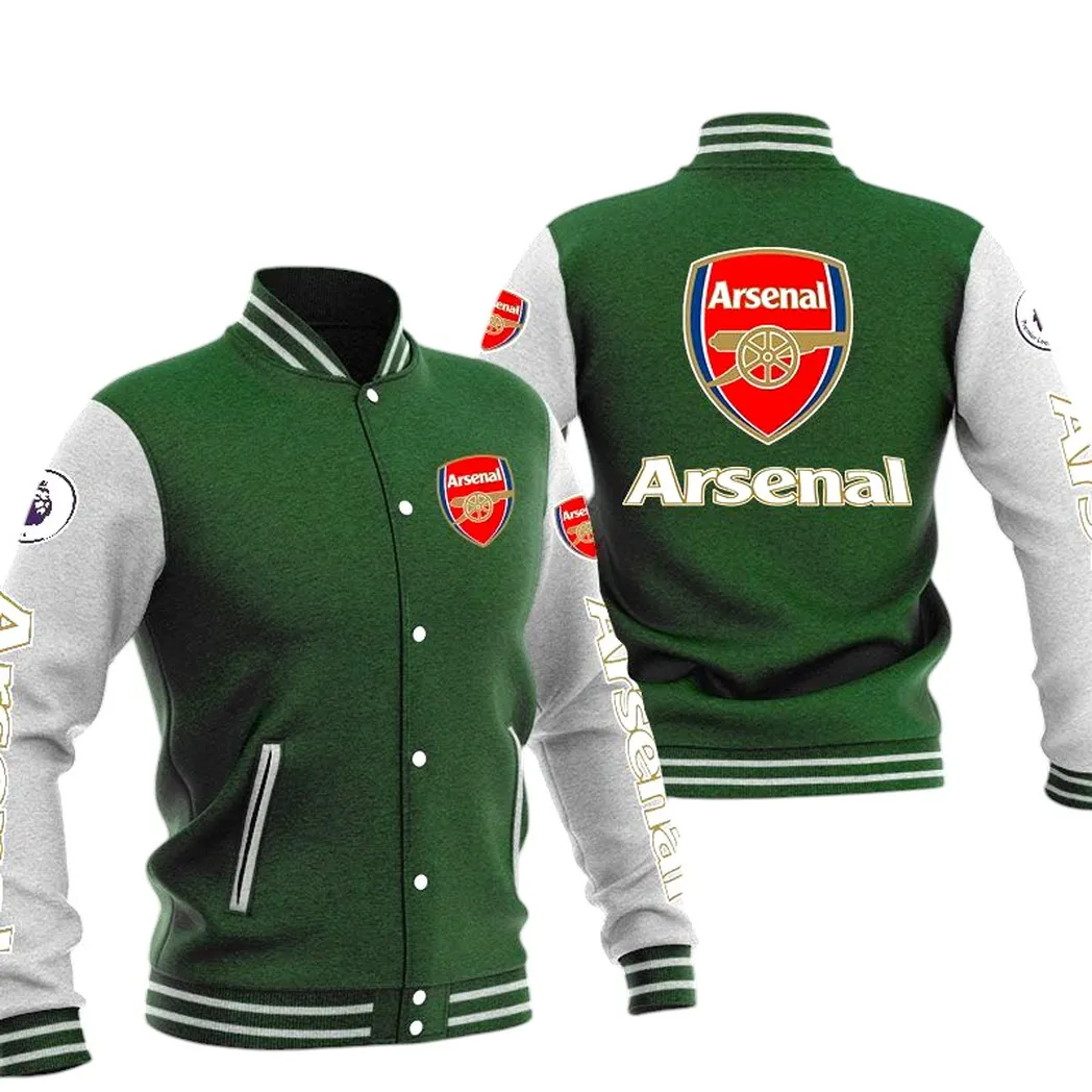 Arsenal  EPL Baseball Jacket SPO1320012, Gift For Fan Arsenal  - Green
