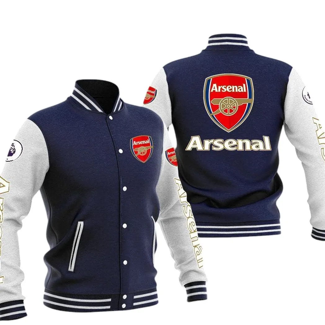 Arsenal  EPL Baseball Jacket SPO1320012, Gift For Fan Arsenal  - Navy