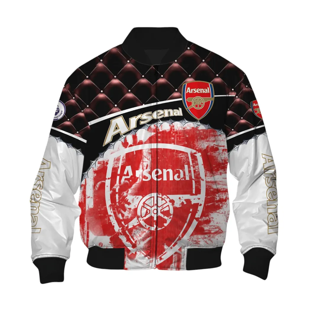 Arsenal EPL Bomber Jacket SPO1319001-6, Gift For Fan Arsenal-Bomber Jacket