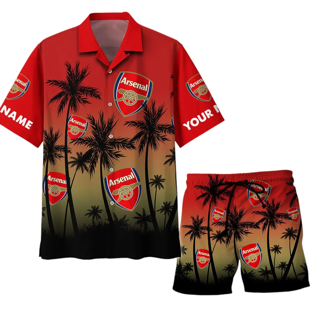 Arsenal EPL Custom Hawaiian Shirt Set SPO0603008, Gift For Fan Arsenal