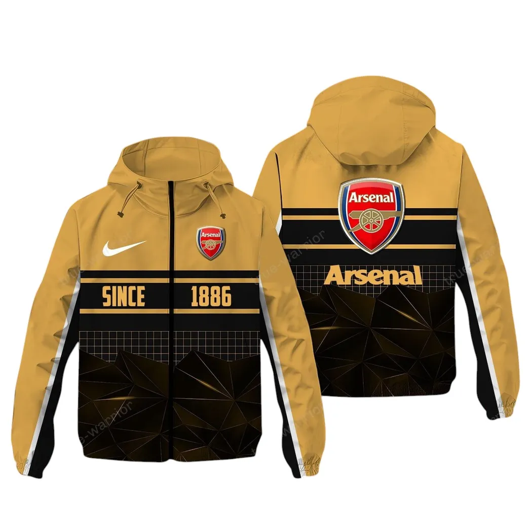 Arsenal EPL Windbreaker Jacket SPO0720001, Gift For Fan Arsenal - Khaki