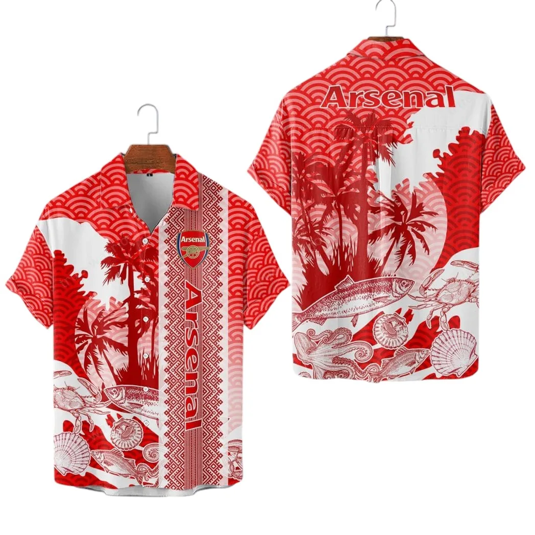 Arsenal F.C. Hawaiian Shirt For Men, All Over Print Hawaiian Shirt Arsenal F.C. EPL0104212518