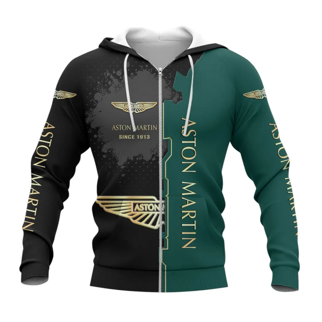 Aston Martin Zipper Hoodie, Gift For Aston Martin Lovers, Gift For Him, Husband, Boyfriend CAR44021725001-3